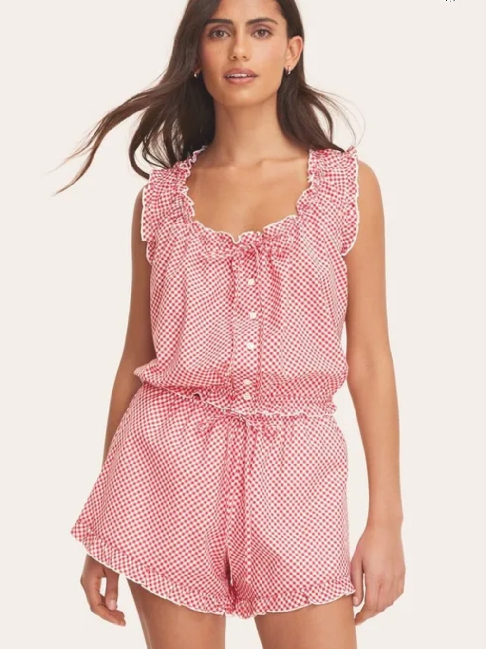 Parke x Target Red Gingham Button-Front Set Size Small